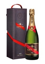 G.H.Mumm, coffret raffiné pour champagne de grande valeur 