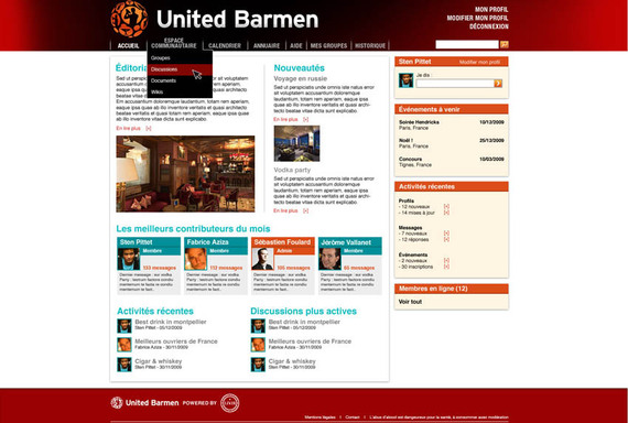 Lancement du site United Barmen au salon Cocktails Spirits 2010