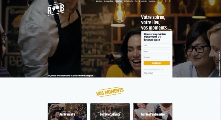 Réserve un bar (RUB) se lance en Belgique