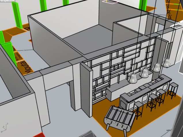 plan 3D du Bar des Amis