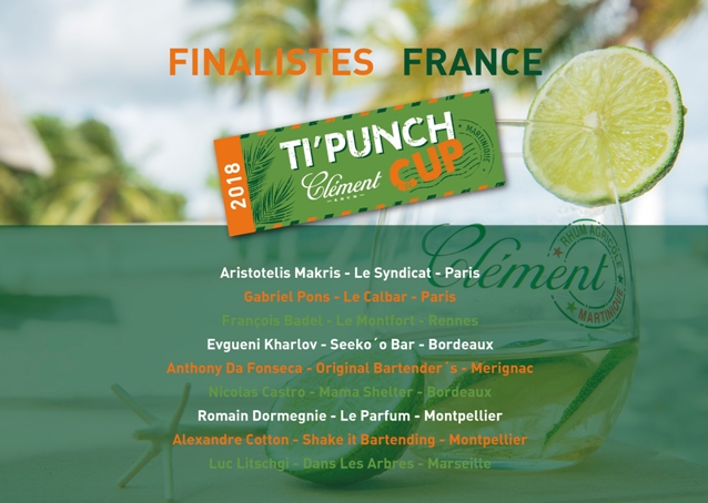 Ti’Punch Cup 2018 : Finale France le 20 novembre 2017 au KUBE Hotel à Paris