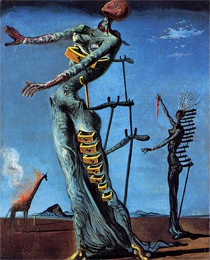 Tableau La girafe en feu de Salvador Dali - 1937