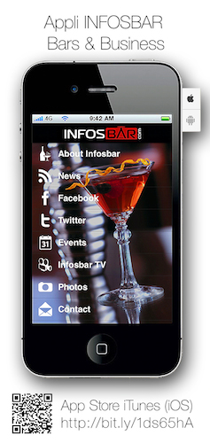 Téléchargez gratuitement l'appli Infosbar disponible sur IOS et Android